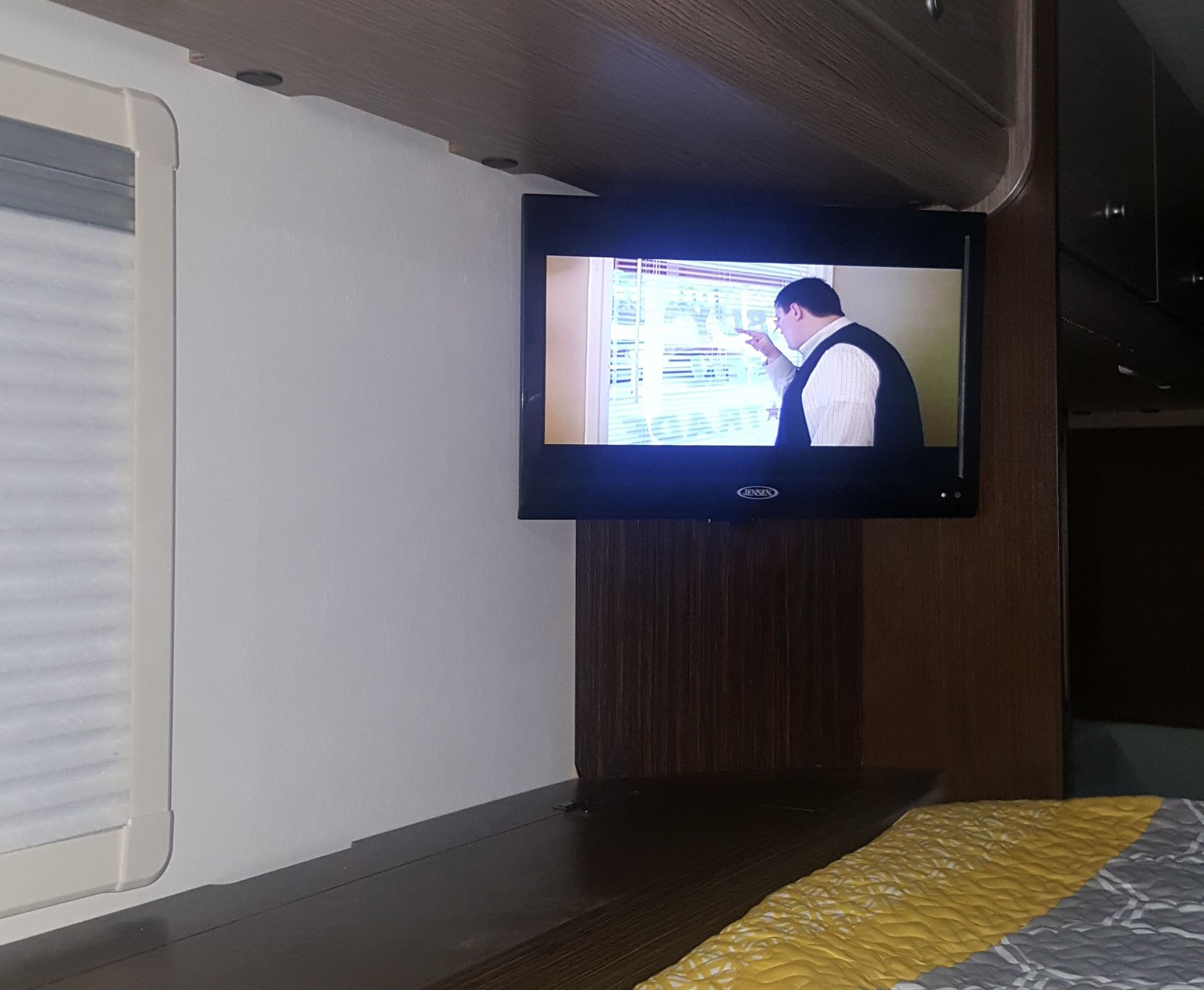 Corner TV in Cabover Cirrus Truck Camper Options